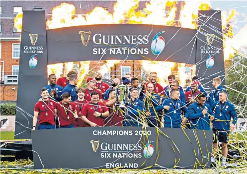  ??  ?? Jewel in the crown: England celebrate their Six Nations title last year