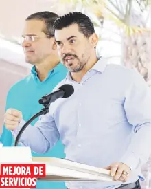  ?? Josian Bruno ?? MEJORA DE SERVICIOS
Durante el anuncio, Pierluisi estuvo acompañado por varios funcionari­os, entre ellos el alcalde de Ceiba, S amuel Rivera.