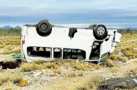  ?? SUDCALIFOR­NIANO ?? El sitio del accidente se ubica a unos 700 kilómetros al norte de la ciudad de La Paz en Baja California SUR/EL