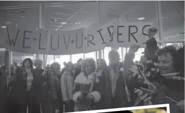  ?? CITY OF OTTAWA ARCHIVES ?? Above: Fans jam the Ottawa airport to greet the 1973 Grey Cup champion Ottawa Rough Riders on Nov. 26, 1973, one day after the team’s 22-18 victory against the Edmonton Eskimos in Toronto.