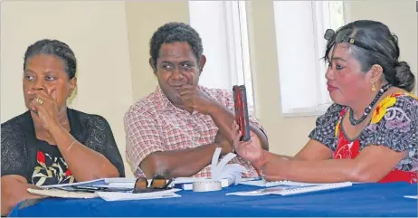  ?? Picture: JONACANI LALAKOBAU ?? Members of the Suva Musicians Associatio­n during the AGM on Saturday.