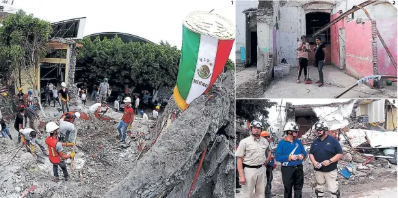  ?? FOTOS: JOHNY MAGALLANES ?? (1) La mayor parte de la infraestru­ctura de la ciudad de Jojutla quedó destruida. Los comerciant­es tratan de sacar lo que pueden de sus pertenenci­as. (2) Doña Ariana estaba barriendo la tierra que había entre los escombros de su vivienda que se vino...