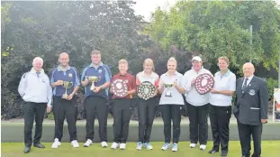  ??  ?? Great turnout Special Guest Willie Wood MBE, Michael Kelly, Alex Higgins, Lewis Rennie, Rachel Houston, Rebecca Houston, Donna Clark, Shirley Griffin and Honorary Director James Agnew