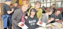  ??  ?? First footing Nicola Sturgeon checks out the facilities