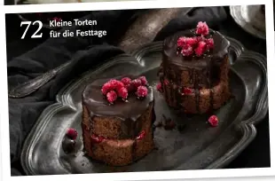  ??  ?? Kleine Torten für die Festtage