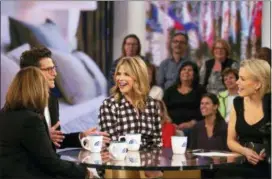  ?? NATHAN CONGLETON — NBC VIA AP ?? This photo released by NBC shows guests, from left, Melissa Rivers, Jacob Soboroff, Jenna Bush Hager and host Megyn Kelly during a Halloween segment on “Megyn Kelly Today,” in New York where Kelly defended the use of blackface.