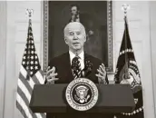  ?? Evan Vucci / Associated Press ?? President Joe Biden signed an executive order Wednesday that will institute a 100-day review of the U.S. supply chains for vital goods.