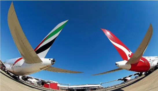  ?? PHOTO: REUTERS ?? Emirates and Qantas Airways want to renew their alliance for another five years, pending Australian regulatory approval.