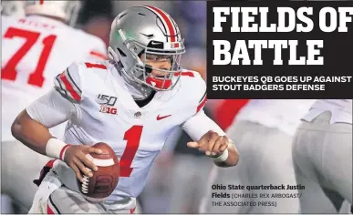  ?? [CHARLES REX ARBOGAST/ THE ASSOCIATED PRESS] ?? Ohio State quarterbac­k Justin Fields