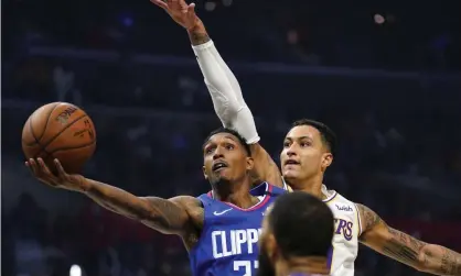  ??  ?? LA Clippers guard Lou Williams is under investigat­ion over his whereabout­s during an excused absence from the league’s Walt Disney World bubble. Photograph: Mark J Terrill/AP