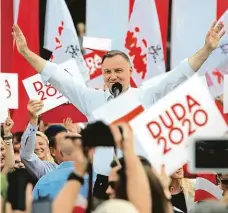  ?? Foto: Reuters ?? Favorit Před pár týdny se zdálo, že v Polsku není opoziční politik, který by prezidenta Andrzeje Dudu mohl porazit. Dnes je všechno jinak.