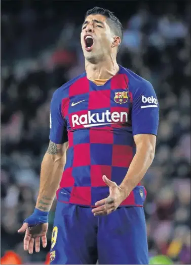  ??  ?? Luis Suárez, en un partido del Barça la pasada temporada.