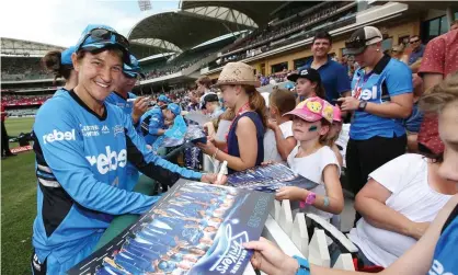  ?? Photograph: Morne DeKlerk - CA/Cricket Australia/Getty Images ?? Shelley Nitschke during her time playing for the Adelaide Strikers in the WBBL.