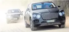  ??  ?? Dickes Ding: Bentley will mit dem Bentayga das Segment der Luxus-SUVs für sich erschließe­n. Der Preis wird vermutlich über 200 000 Euro liegen.