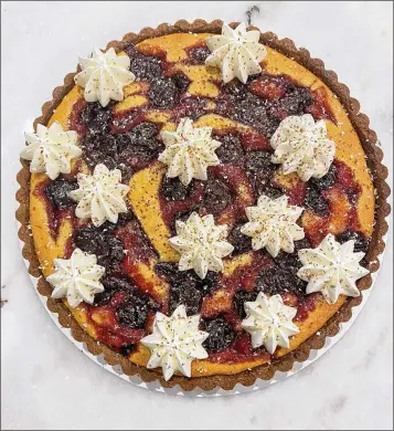  ?? COURTESY OF LATONYA CRAWFORD ?? Brown Butter Frangipane-cherry Tarts. Using brown butter adds a nutty richness.