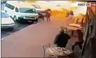  ??  ?? “Horrific”: CCTV shows the gas bottle exploding at the café in Ravenshoe