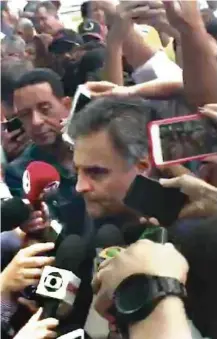  ?? Talita Fernandes/Folhapress ?? O senador Aécio Neves na convenção do partido, em Brasília