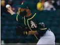  ?? MATT YORK — THE ASSOCIATED PRESS ?? Sergio Romo, A’s