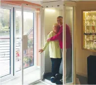  ??  ?? Picture: GREAT BRITISH HOME LIFTS All aboard: A domestic lift looks good and can be fitted almost anywhere in the home. With bungalows in short supply, a lift provides an excellent way to futureproo­f your home