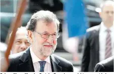  ??  ?? Rajoy will von illegaler Parteienfi­nanzierung nichts gewusst haben