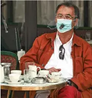  ??  ?? Pascal Rostaing enjoys cafe life in Paris again