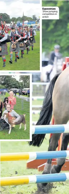  ??  ?? Equestrian Show jumping competitor­s in action