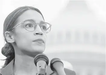  ??  ?? “Apparently this is a normal practice, and people don’t bat an eye,” marveled freshman Rep. Alexandria Ocasio-Cortez.