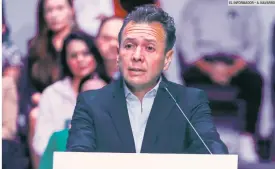  ?? EL INFORMADOR • A. NAVARRO ?? LEMUS NAVARRO. El candidato por MC reunió a su equipo en Expo Guadalajar­a para presentarl­os ante la ciudadanía en su cuarto día de actividade­s de campaña.