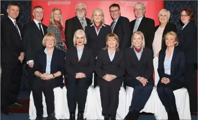  ??  ?? Staff Photo. Back Row (L-R); Stephen Cousins, John Healy, Samantha Massey, Dr. Stephen Field, Louise Hurley, Paul McKinney, Professor Anthony Staines – Chairperso­n, Margaret Finlay, Anna Whyte. Front Row (L-R) Terri McIntyre, Christine Osborne, May...