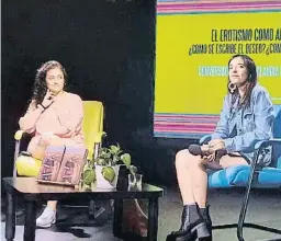  ?? Almadía ?? Claudia Ulloa Donoso conversant amb Luna Miguel
