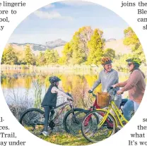  ?? Sarah Bennett; Marlboroug­h NZ Photos / ?? Main: Lee rides the Wither Hills; above, Autumn at the Taylor Dam.