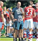  ?? ?? ‘The perfect fit’: Arne Slot coaches his AZ Alkmaar squad in 2019