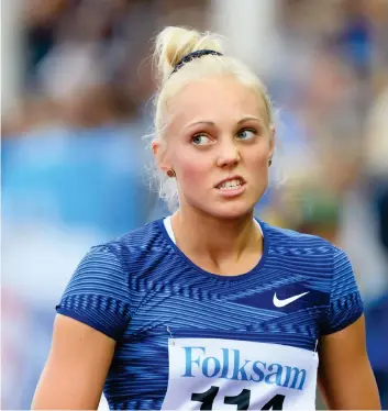  ??  ?? Tilde Johansson gör sin första finnkamp på seniornivå på Stockholms Stadion i helgen.