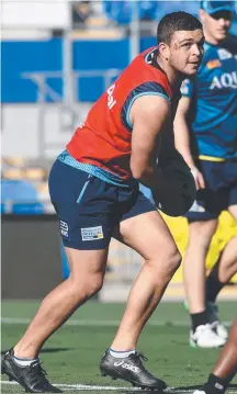  ?? Picture: STEVE HOLLAND ?? Titans half Ash Taylor is looking to recapture his form from 2016 when he was the NRL’s top rookie.