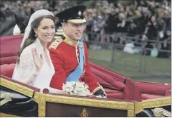  ??  ?? On this day in 2011 a million people gathered in London to watch Prince William marry Kate Middleton