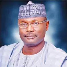  ??  ?? INEC Chairman, Yakubu