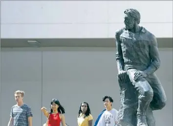  ?? Luis Sinco Los Angeles Times ?? ERECTED IN 1967, the Prospector Pete statue will lose its prime spot on the Cal State Long Beach campus.