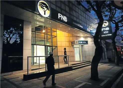  ?? Picture: Kevin Sutherland ?? FNB has come under fire on Twitter for the way it handles complaints from customers about unauthoris­ed debit orders.