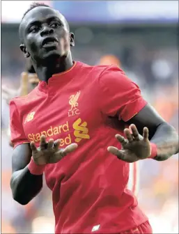  ?? PICTURE: BACKPAGEPI­X ?? New Liverpool signing Sadio Mane has quickly installed himself as a shoo-in pick for manager Juergen Klopp, whose team visits Tottenham Hotspur tomorrow.