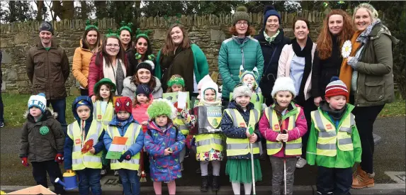  ??  ?? Children with their parents from Bellview who participat­ed in the St Patrick’s Day Parade in Killarney. Photo by Michelle Cooper Galvin