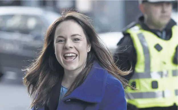  ?? PICTURE: JEFF J MITCHELL/GETTY ?? Former Finance Secretary Kate Forbes arrives at the Covid Inquiry where the mystery of the Gold Command meetings and what transpired during them was a key part of her evidence