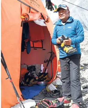  ??  ?? Sherpa Ang Tshering Lama thinks climbers need to be responsibl­e and hire experience­d guides, not just cheap ones.