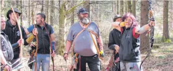  ?? FOTO: BOPFINGEN ?? Die Bogenschüt­zen haben die Bopfinger Wälder unsicher gemacht und waren dabei durchaus auch sehr erfolgreic­h.