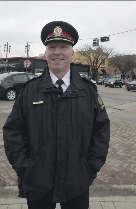  ?? GREG SOUTHAM ?? “The city still needs to function (during games),” Edmonton police acting superinten­dent Gary Godziuk says of playoff parking bans intended to reduce congestion.