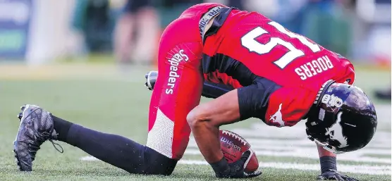  ?? AL CHAREST ?? The Calgary Stampeders are hoping receiver Eric Rogers is healthy enough to return to the lineup on Sept. 28 after going on the six-game injured list back in Week 8.