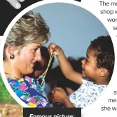  ??  ?? Famous picture: DIANA VISITING ANGOLA IN 1997, FOR THE ANTILANDMI­NE CHARITY HALO TRUST. Above:
IN 1991 AT A BRAZILIAN ORPHANAGE