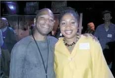  ??  ?? At left, Kyle Abraham and his older sister, Keshia Abraham, attend the premiere of “Restless Creature” at the Jacob’s Pillow Dance Festival in 2013. At right, Kyle with his mother, Henrietta “Jackie” Abraham, who died in May 2016.