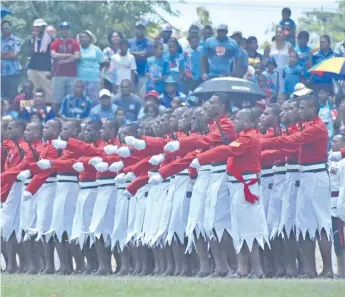  ?? Photo: Waisea Nasokia ?? The Republic of Fiji Military Forces at the Fiji Day celebratio­ns at Prince Charles Park in Nadi on October 10, 2017.