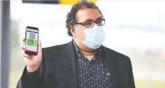  ?? JIM WELLS ?? Mayor Naheed Nenshi says app is expected help limit the amount of contact between customers, drivers and high-touch surfaces and help reduce the spread of COVID-19 in the process.