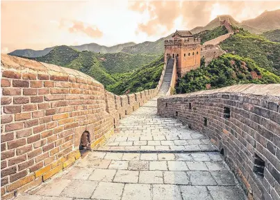  ??  ?? Andrew Scott’s walk across the Great Wall of China has realised thousands of pounds.